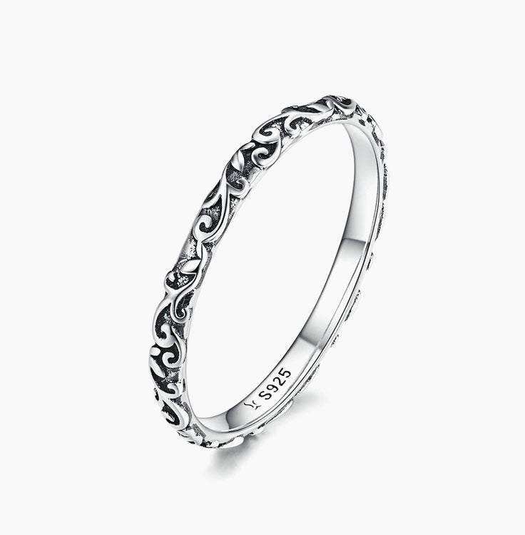 BAMOER Engraved Pattern Ring BAMOER Engraved Pattern Ring