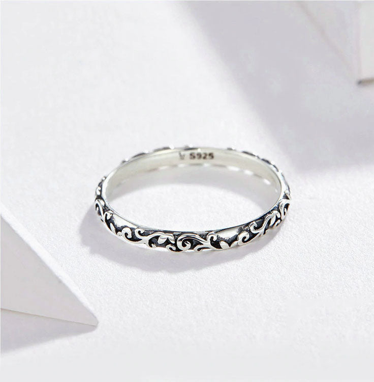 BAMOER Engraved Pattern Ring BAMOER Engraved Pattern Ring