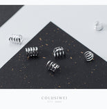 925 Sterling Silver Rose Simple Line Clip Earrings 925 Sterling Silver Rose Simple Line Clip Earrings