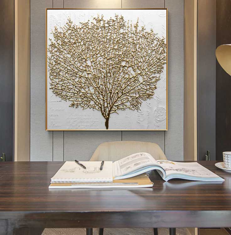Abstract Golden Tree Pictures for Living Room No Frame Abstract Golden Tree Pictures for Living Room No Frame