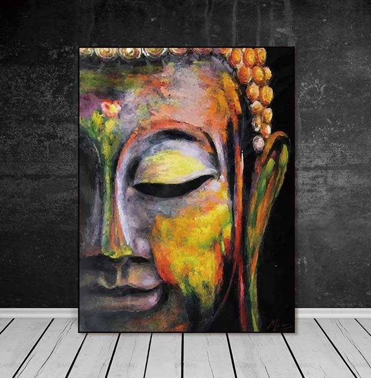 Buddha face on canvas no frame home decor Wall poster decoration Buddha face on canvas no frame home decor Wall poster decoration