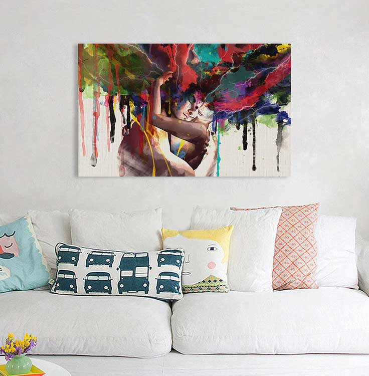 The Lovers Hug Portrait Poster Print The Lovers Hug Portrait Poster Print