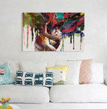 The Lovers Hug Portrait Poster Print The Lovers Hug Portrait Poster Print