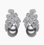 Gift Fashion flower drop earring statement jewelry