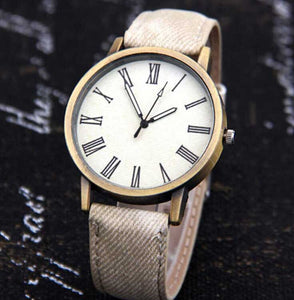Quartz Watch Denim Design Leather Strap Male Casual Wristwatch Relogio Feminino Ladies And Female Watch